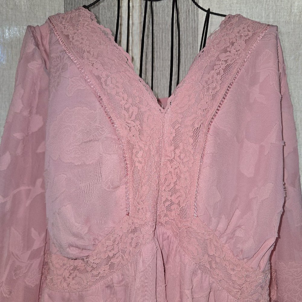 Torrid Pink Lace Blouse